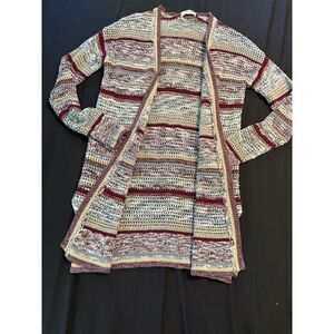 Knox Rose Striped Boho Cardigan, Small